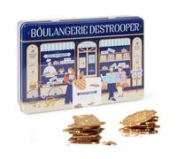 Jules Destrooper | Assortiment Biscuits Amandes et Gaufres Beurre | Étain Cadeau Métal Décoré Biscuiterie Français Beurre et Amandes - 350 Gr