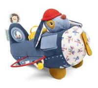Lilliputiens – Jouet d'activités Jules le Chien – Avion bleu 26 cm – Dès 12 mois