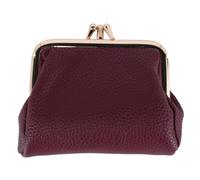 Julia Buxton Porte-monnaie en cuir vegan triple cadre pour femme, sang de bœuf, Taille unique, Décontracté