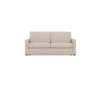 Julia - canapé lit 3 places convertible express couchage quotidien 140 cm matelas 18 cm en tissu - Beige