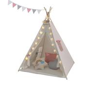 Julia Tente tipi pour enfant 120 x 120 x 160 cm Rose/beige