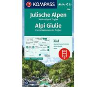 Julian Alps, Triglav National Park / Alpi Giulie 1:25,000: 3-in-1 hiking map with activity guide, including a map for offline use in the KOMPASS app