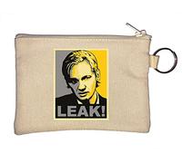 Julian Assange Porte-monnaie Style Pop Art Pop Art Beige
