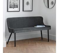 Julian Bowen Banc avec dossier haut Luxe, gris