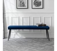 Julian Bowen Banc sans dossier Luxe, bleu, 140 x 38.5cm