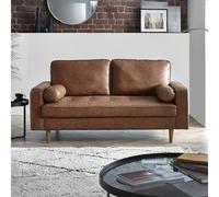 Julian Bowen Canapé 3 Places Henley en Similicuir Marron