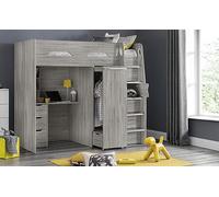 Julian Bowen Canapé-lit Pegasus Highsleeper, chêne Gris