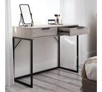 Julian Bowen Coiffeuse/Bureau à 2 tiroirs Bali - Chêne Gris