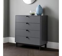 Julian Bowen Commode à 4 tiroirs Chloe, gris tempête