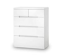 Julian Bowen Commode Manhattan 3+2 tiroirs, Blanche