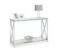 Julian Bowen Console Miami, chromé et verre