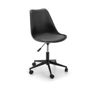 Julian Bowen Erika Chaise de bureau - Noir - Assise confortable et élégante pour bureau à domicile