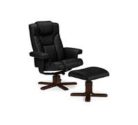 Julian Bowen Fauteuil inclinable et repose-pied Malmo, noir