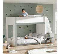 Julian Bowen Gaia Lit superposé Simple 90 cm Blanc/argenté