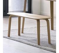 Julian Bowen Kaito Banc de Salle à Manger - Bois de hêtre scandinave Effet chêne avec Pieds incurvés pour Cuisine, Couloir et Salle à Manger - H 45 x l 106 cm