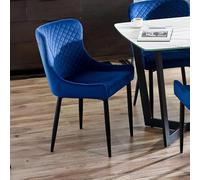 Julian Bowen Lot de 2 chaises Luxe, bleu/noir