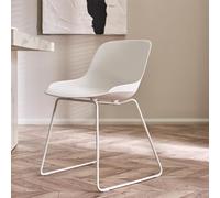 Julian Bowen Lot de 2 chaises Rocco - Blanc, polypropylène, 80 x 49 x 51,5 cm