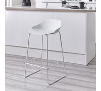 Julian Bowen Lot de 2 tabourets Rocco - Blanc, polypropylène, 83 x 48 x 49 cm
