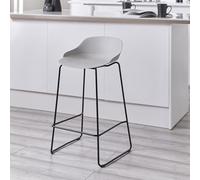 Julian Bowen Lot de 2 tabourets Rocco - Gris clair, polypropylène, 83 x 48 x 49 cm