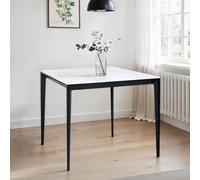 Julian Bowen Table à Manger carrée en Pierre de Miami - Marbre Blanc, 76 x 80 x 80