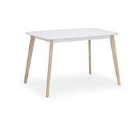 Julian Bowen Table à manger rectangulaire Casa, Blanc/Chêne Blanchi