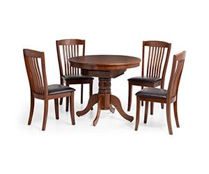 Julian Bowen Table à Manger Ronde à Ovale Extensible Canterbury, Acajou, Brown