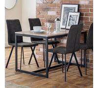 Julian Bowen Table à manger Tribeca, chêne Sonoma/noir