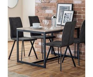 Julian Bowen Table à manger Tribeca, chêne Sonoma/noir