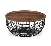 Julian Bowen Table basse de rangement Smithson, noyer/noir