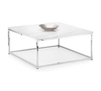 Julian Bowen Table basse Scala, effet marbre blanc/chromé