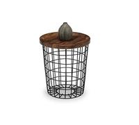 Julian Bowen Table d’appoint de rangement Smithson, noyer/noir