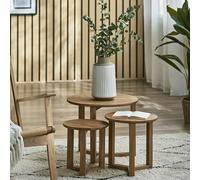 Julian Bowen Tables gigognes Nidri, chêne, 50 x 50