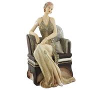 Juliana Broadway belles Valerie Figurine avec paillettes assise dans fauteuil de salon