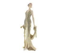 Juliana figurine Broadway belles Paillettes dorées Sculpture tenant Écharpe Lucia