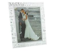 Juliana WG60880 Cadre photo avec miroir en verre Inscription Wedding Day Mr & Mrs 20 x 25 cm