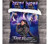 Julie and The Phantom Parure de lit 3 pièces en microfibre avec housse de couette et taie d'oreiller 6,135 x 200 cm + 50 x 75 cm x 2) (1 place 135 x 200 cm) (lit simple 135 x 200 cm + 80 x 80 cm).