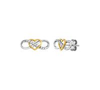 Julie Julsen Boucles d'oreilles or / argent / transparent, Taille One Size