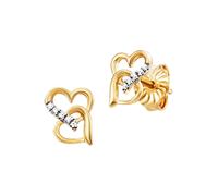 Julie Julsen Boucles d'oreilles or / transparent, Taille One Size
