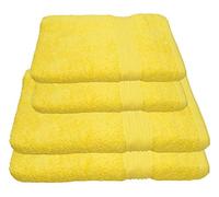 Julie Julsen Lot de 4 serviettes de bain en pur coton - 2 serviettes de bain - Plus de 30 couleurs - Jaune