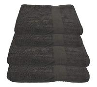 Julie Julsen Lot de 4 serviettes de bain et 2 serviettes de bain Sans produits chimiques 600 g m² Anthracite 100 % coton Certifié ÖkoTex Standard 100 Doux et absorbant Lavable en machine