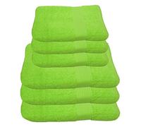 Julie Julsen Lot de 6 serviettes de bain 3 serviettes de bain 3 serviettes en coton pur plus de 30 couleurs vert pomme