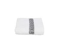 Julie Julsen Serviette d'invité sans produits chimiques 600 g/m² Blanc/noir 30 x 50 cm 100 % coton - Certification Oeko-Tex Std 100 - Douce et absorbante - Lavable en machine