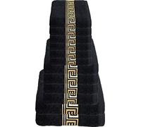 Julie Julsen Set de serviettes de toilette 1-10 600 g/m², Coton, noir/or, 12 Teilig