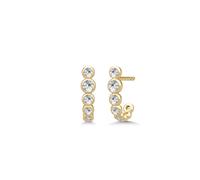 Julie Sandlau Grace Curve Boucles d'oreilles Argent ST388GDCZ - Femme - Acier inoxydable 316L