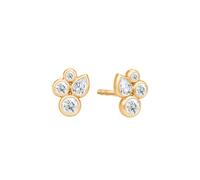 Julie Sandlau Treasure Mini Boucles d'oreilles 22 ct. Argent ST337GDCZ - Femme - Argent 925