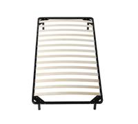 Julie - Solide et Confortable Sommier Cadre a lattes + Pieds 120x190 x 29 cm en Metal