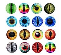 Julie Wang 12MM 60 pièces Dragon yeux verre Cabochon yeux pour poupée d'argile faisant des Sculptures accessoires artisanat bricolage résultats fabrication de bijoux