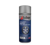 Julien Peinture Aérosol Special pour Jantes - Voitures et 2 roues - Gris Brillant 400ml