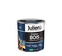 Julien Peinture Bois Microporeux Extérieur Satin - Portes, fenêtres, portails, mobilier de jardin - Bleu Cobalt 2,5 L