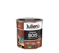 Julien Peinture Bois Microporeux Extérieur Satin - Portes, fenêtres, portails, mobilier de jardin - Brun Cuivre 2,5 L